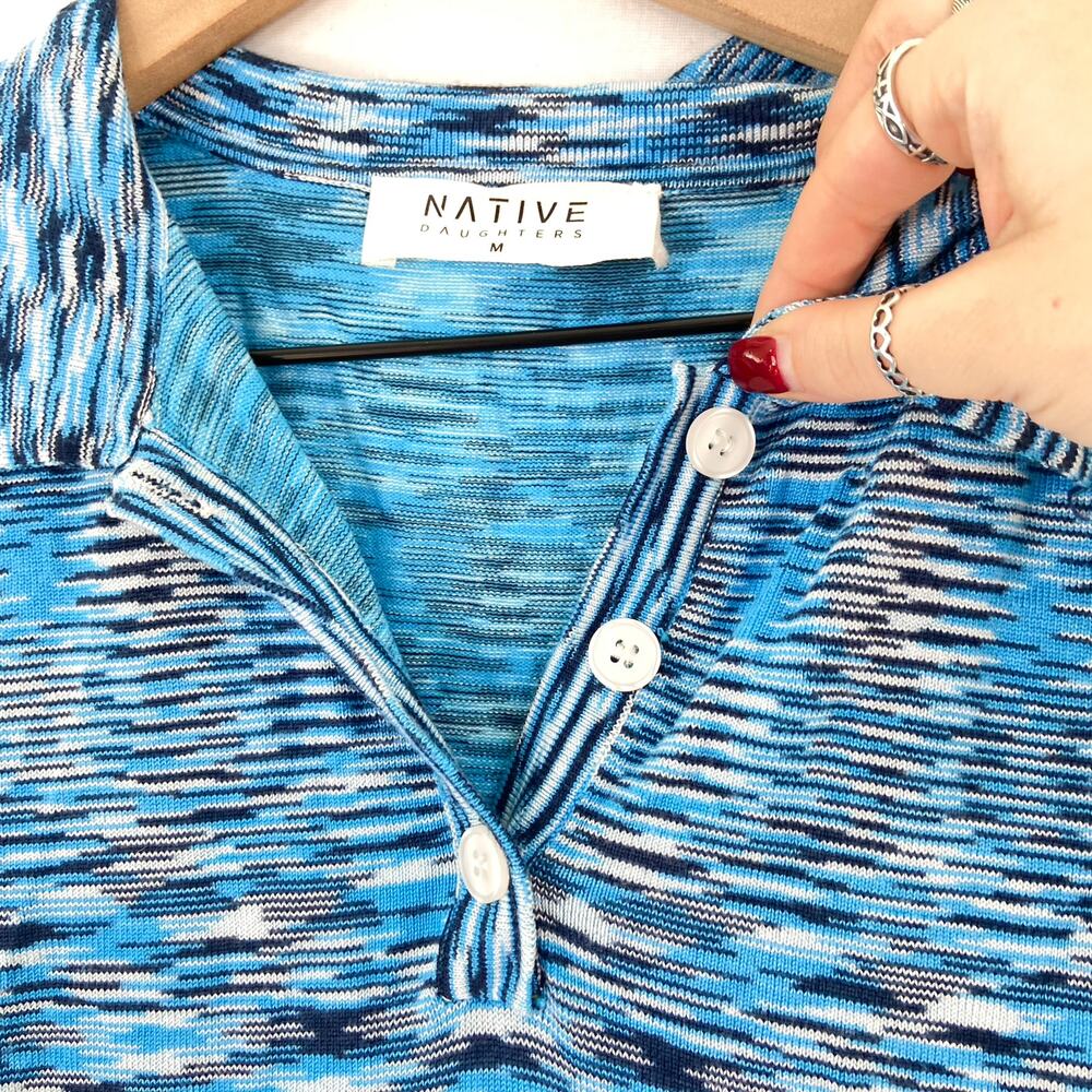Native Blue & White Patterned Mini Dress - Picture 6 of 9